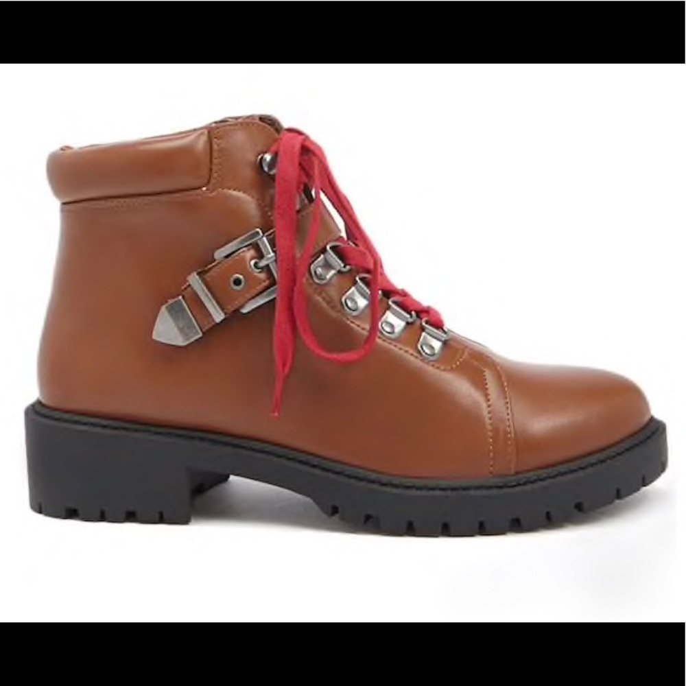 F21 Faux Leather Brown Boots
